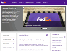 Tablet Screenshot of investors.fedex.com